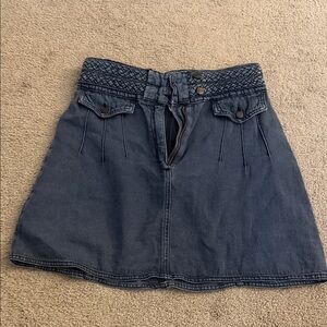 Free People Blue Braided Baby Mini Skirt - Size 6